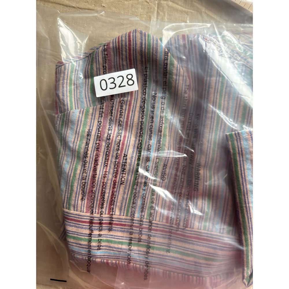 MONTEAU Multi Stripe Spaghetti Strap Mini Dress Pockets Elastic Waist Size M - Picture 7 of 8